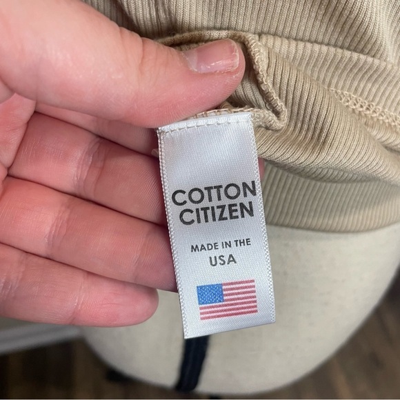 Cotton Citizen Light Tan Ribbed High Crew Neck Tank top - Picture 7 of 8